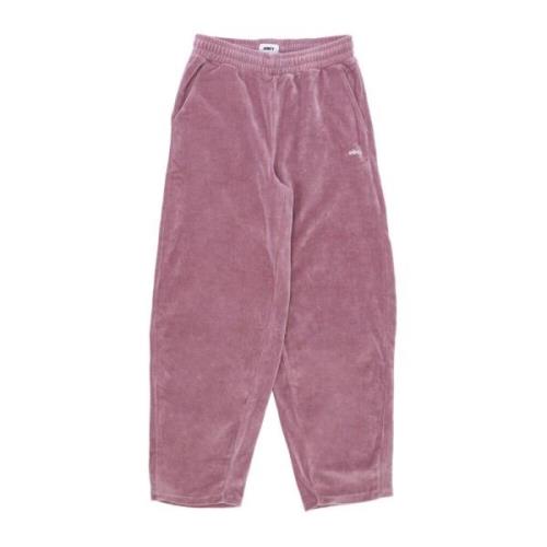 Chenille Trainingsbroek Lila Obey , Pink , Dames