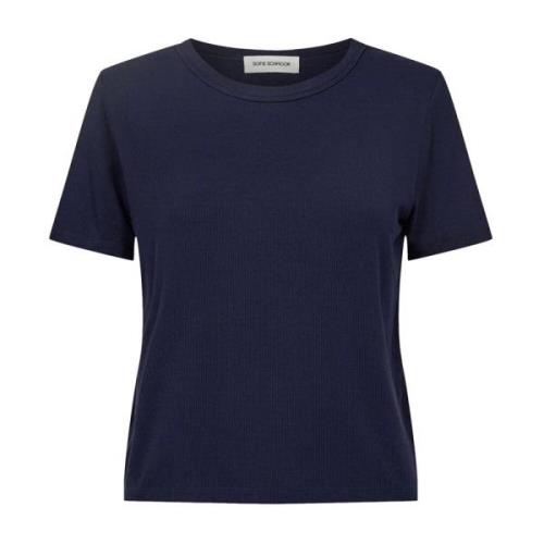 Navy T-shirt Top Snos414 Sofie Schnoor , Blue , Dames