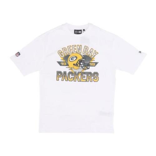 Green Bay Packers Football Tee Oversize New Era , White , Heren