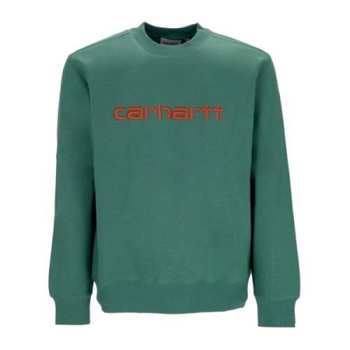 Bonsai/brick Crewneck Sweatshirt Carhartt Wip , Green , Heren