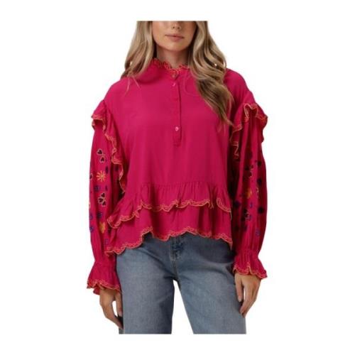 Rode Joan-Ls Blouse Harper & Yve , Red , Dames