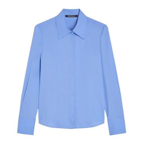 Slim Popeline Shirt Margaret Pennyblack , Blue , Dames