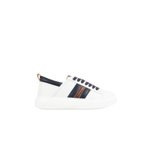 Eco Wembley Wit Blauw Cognac Sneakers Alexander Smith , White , Heren