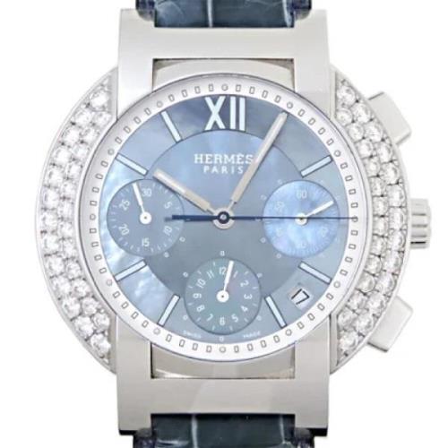 Pre-owned White Gold watches Hermès Vintage , White , Heren