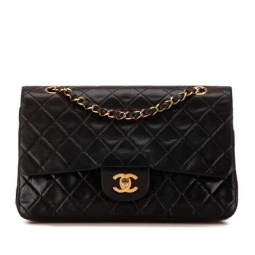 Pre-owned Leather shoulder-bags Chanel Vintage , Black , Dames