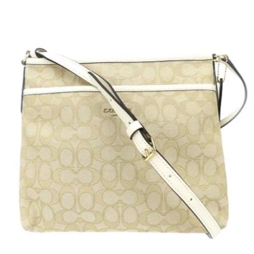 Pre-owned Canvas shoulder-bags Coach Pre-owned , Beige , Dames