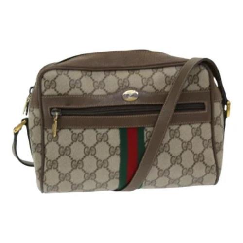 Pre-owned Leather gucci-bags Gucci Vintage , Beige , Dames