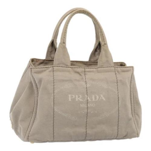 Pre-owned Canvas prada-bags Prada Vintage , Gray , Dames