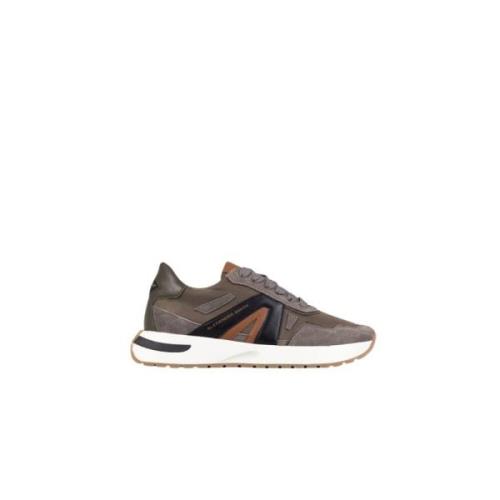 Militaire Cognac Runner Sneakers Alexander Smith , Brown , Heren