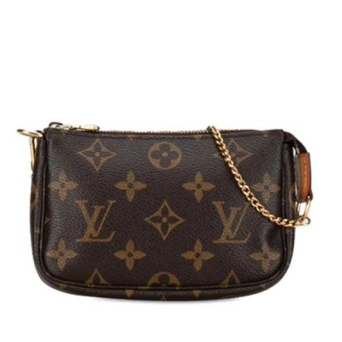 Pre-owned Canvas clutches Louis Vuitton Vintage , Brown , Dames