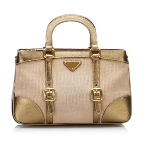 Pre-owned Nylon handbags Prada Vintage , Beige , Dames