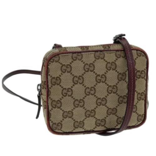 Pre-owned Canvas gucci-bags Gucci Vintage , Beige , Dames