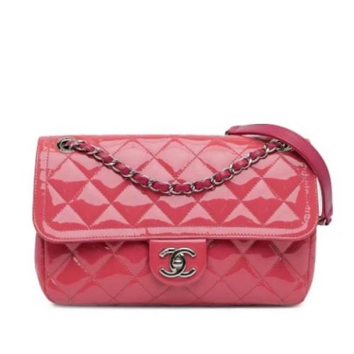 Pre-owned Leather shoulder-bags Chanel Vintage , Pink , Dames