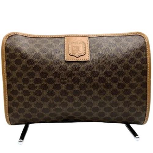 Pre-owned Canvas clutches Celine Vintage , Brown , Dames