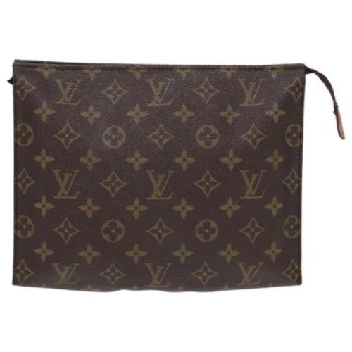 Pre-owned Canvas clutches Louis Vuitton Vintage , Brown , Dames