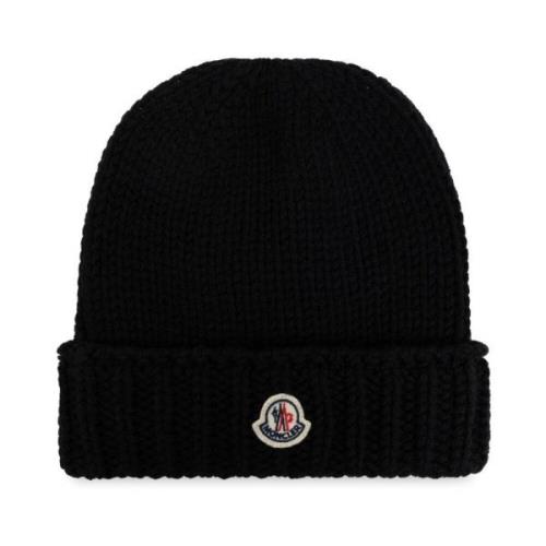 Zwarte Hoed voor Mannen en Vrouwen Moncler , Black , Unisex