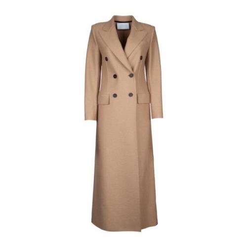 Stijlvolle Lange Jas voor Vrouwen Harris Wharf London , Beige , Dames