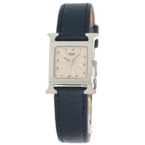 Pre-owned Stainless Steel watches Hermès Vintage , Beige , Dames