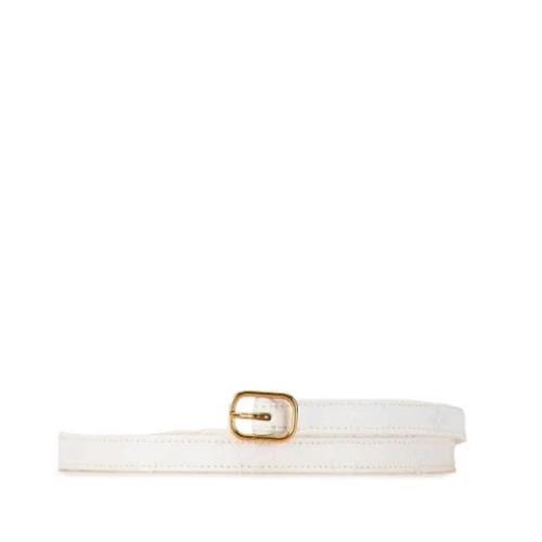 Pre-owned Canvas belts Louis Vuitton Vintage , White , Dames