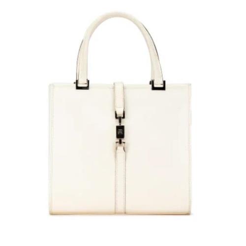 Pre-owned Leather handbags Gucci Vintage , White , Dames