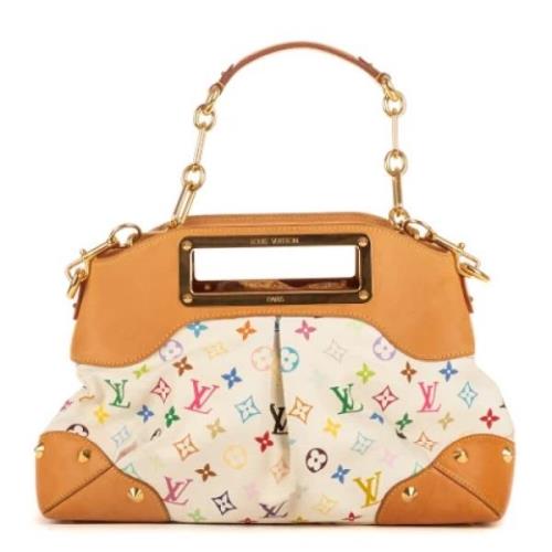 Pre-owned Canvas handbags Louis Vuitton Vintage , White , Dames