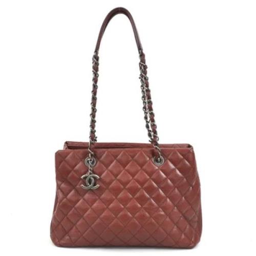 Pre-owned Leather totes Chanel Vintage , Red , Dames