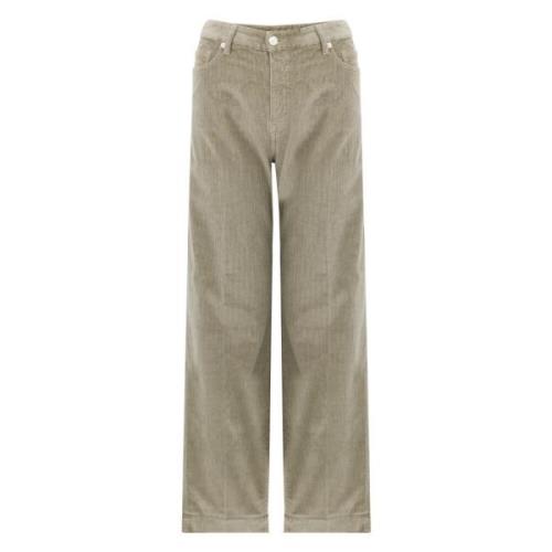 Grijze Corduroy Hoge Taille Broek Nine In The Morning , Gray , Dames