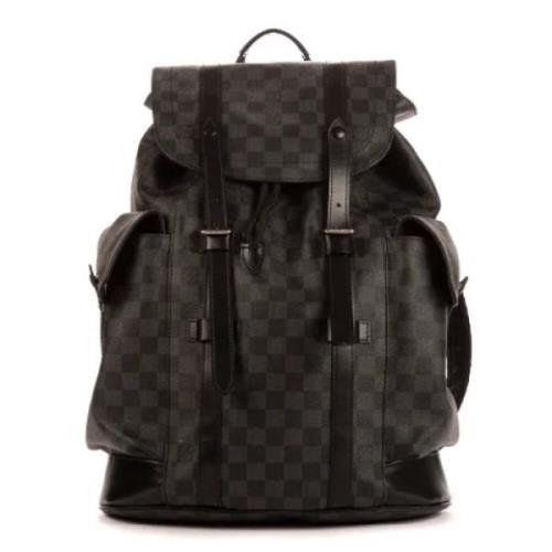 Pre-owned Canvas backpacks Louis Vuitton Vintage , Gray , Dames