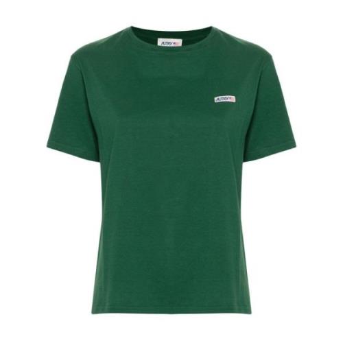 Groen Lichtgewicht Jersey Crew Neck T-shirt Autry , Green , Dames