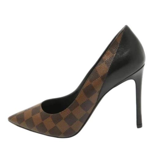 Pre-owned Coated canvas heels Louis Vuitton Vintage , Brown , Dames