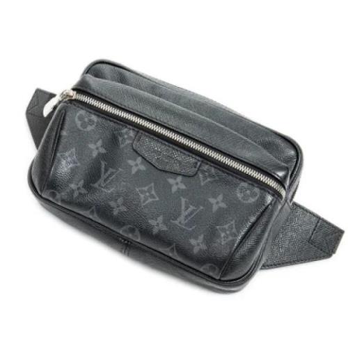 Pre-owned Canvas handbags Louis Vuitton Vintage , Black , Dames