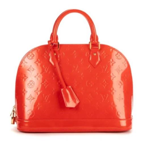 Pre-owned Leather handbags Louis Vuitton Vintage , Orange , Dames