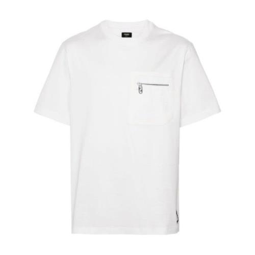 Zak T-shirt in wit Fendi , White , Heren