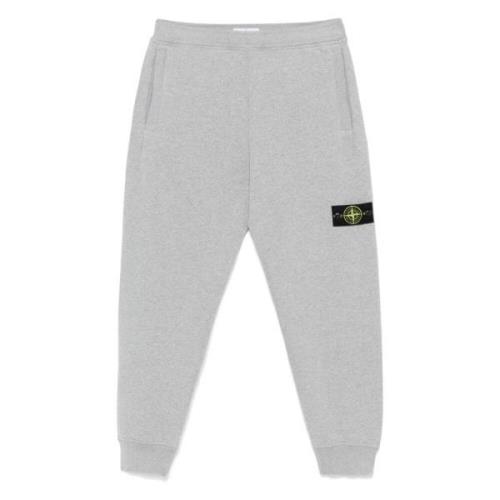 Grijze Katoenen Broek met Geribbelde Details Stone Island , Gray , Her...