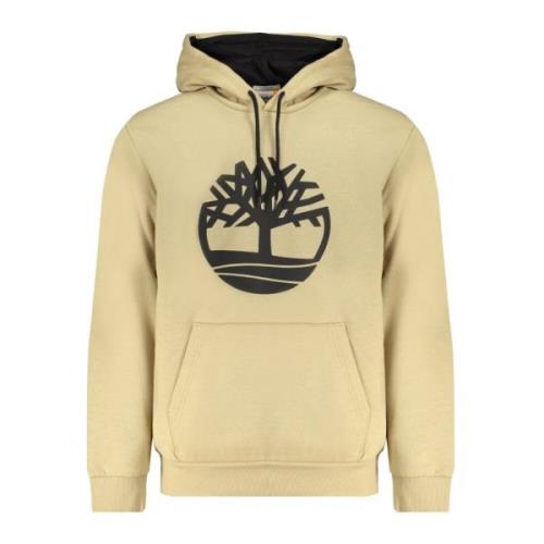 Capuchontrui Beige Lange Mouw Logo Timberland , Beige , Heren