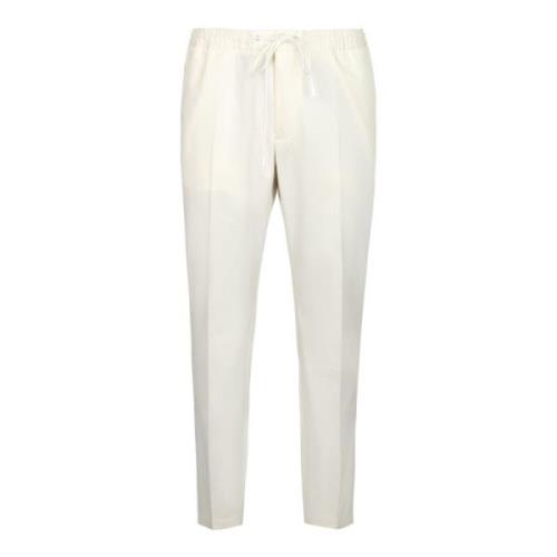 Witte katoenen trekkoordbroek Hugo Boss , White , Heren