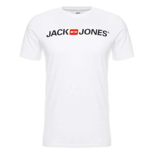 Mouw T-shirt Jack & Jones , White , Heren