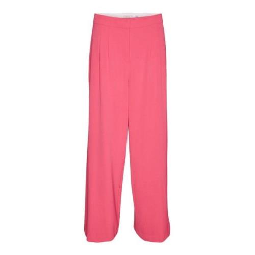 Fuchsia Broek met Ritssluiting Vero Moda , Pink , Dames