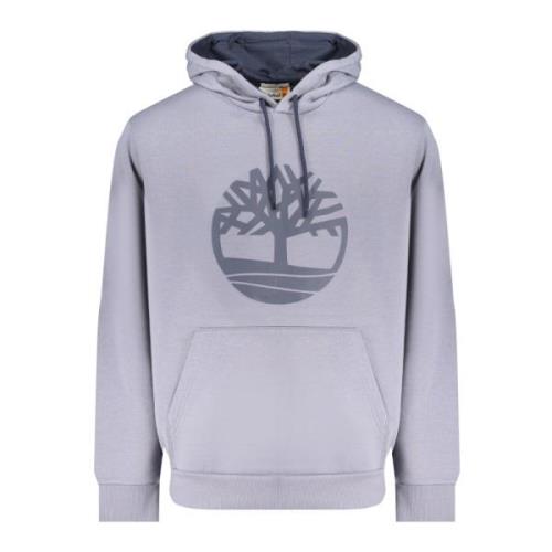 Grijze Hoodie Lange Mouw Logo Timberland , Gray , Heren