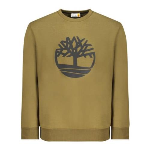 Groene sweater met lange mouwen en print Timberland , Green , Heren