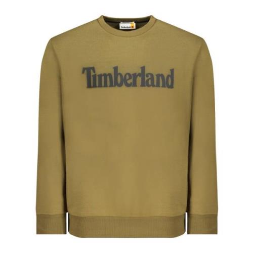 Groene sweatshirt met lange mouwen en print Timberland , Green , Heren