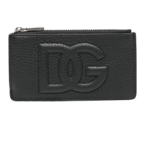 Zwarte Portemonnee met Rits en Kaartsleuven Dolce & Gabbana , Black , ...