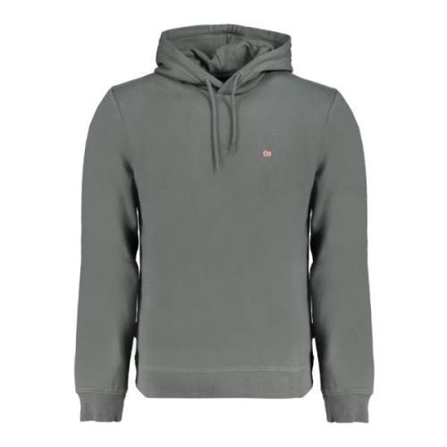 Groene hoodie met geborduurd logo Napapijri , Green , Heren