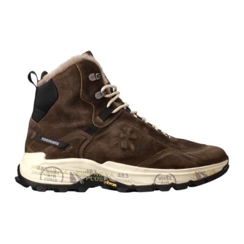 Klassieke Sneakers in Wit Premiata , Brown , Heren