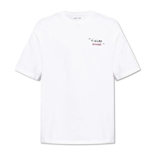 T-shirt Sagiotto Samsøe Samsøe , White , Heren