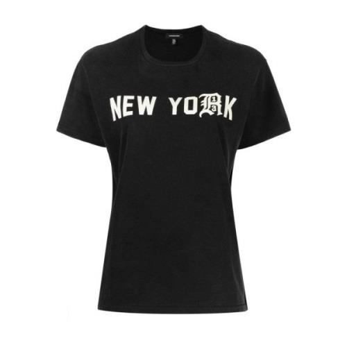 T-Shirts R13 , Black , Dames