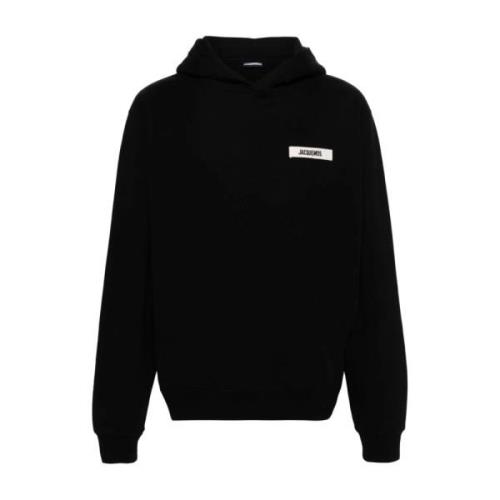 Stijlvolle Gros Grain Hoodie Top Jacquemus , Black , Heren