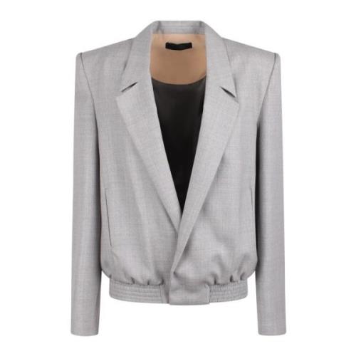 Klassieke Blazer met Diepe Halslijn Ssheena , Gray , Dames