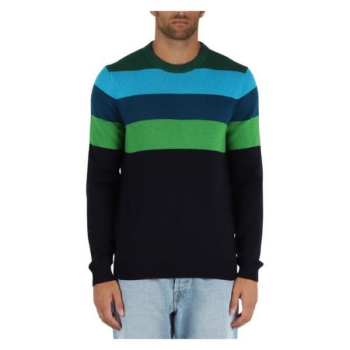 Merino Cashmere Crewneck Sweater Sun68 , Blue , Heren