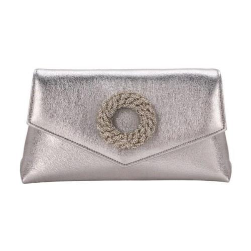 Elegante Juweel Clutch in Zilver Hibourama , Gray , Dames